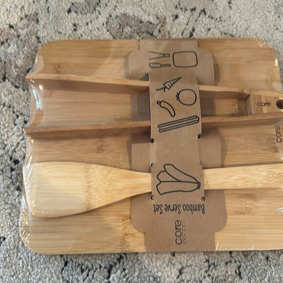 Core Bamboo Wood Serving Utensil and Cutting Board Gift Set - Picture 3 of 6